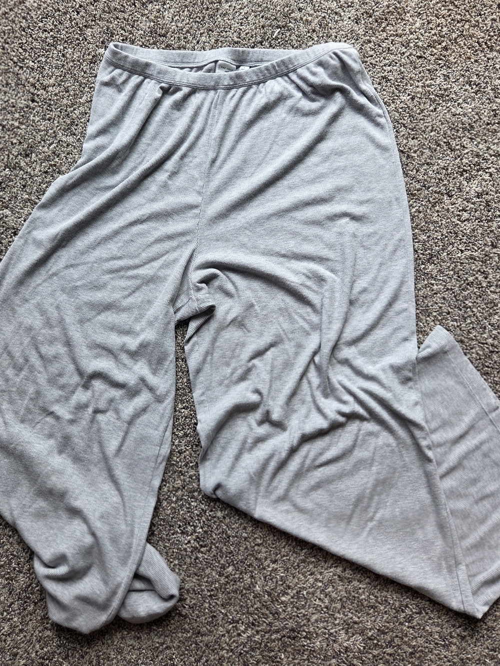Aritzia Light Gray Wide-Leg Lounge Pants